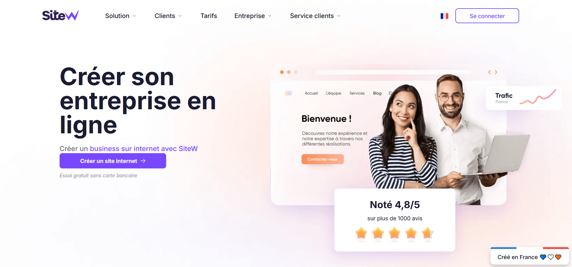 Lancer sa web entreprise sur SiteW