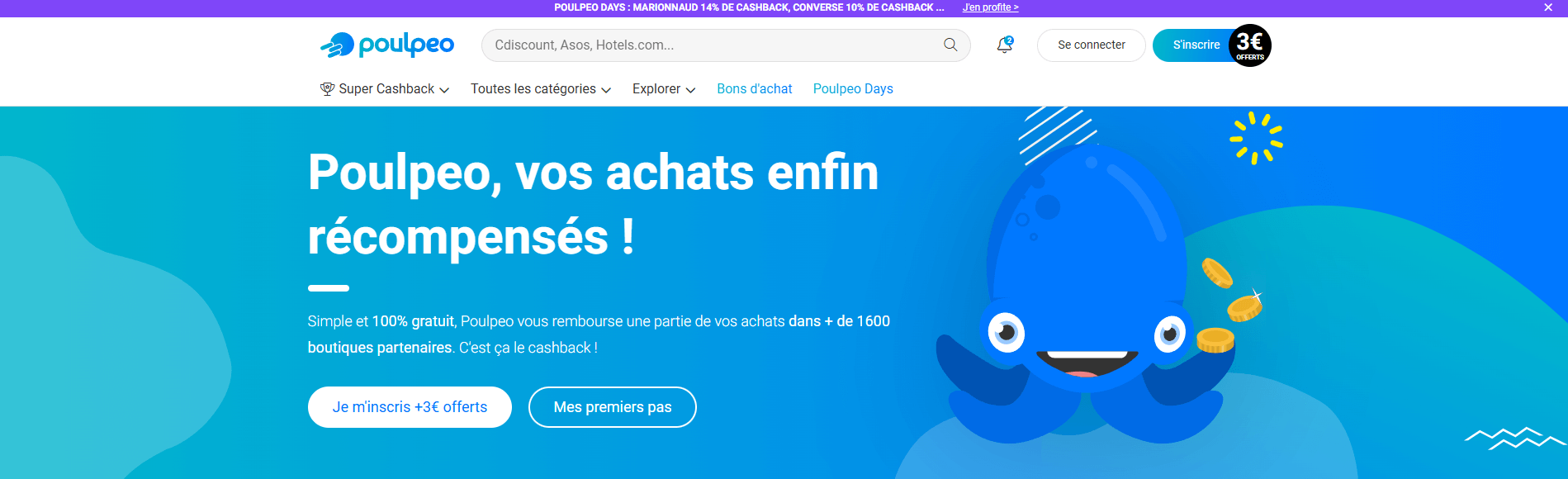 Rémunérer ses achats sur Poulpeo Gagnez sur vos achats avec Poulpeo