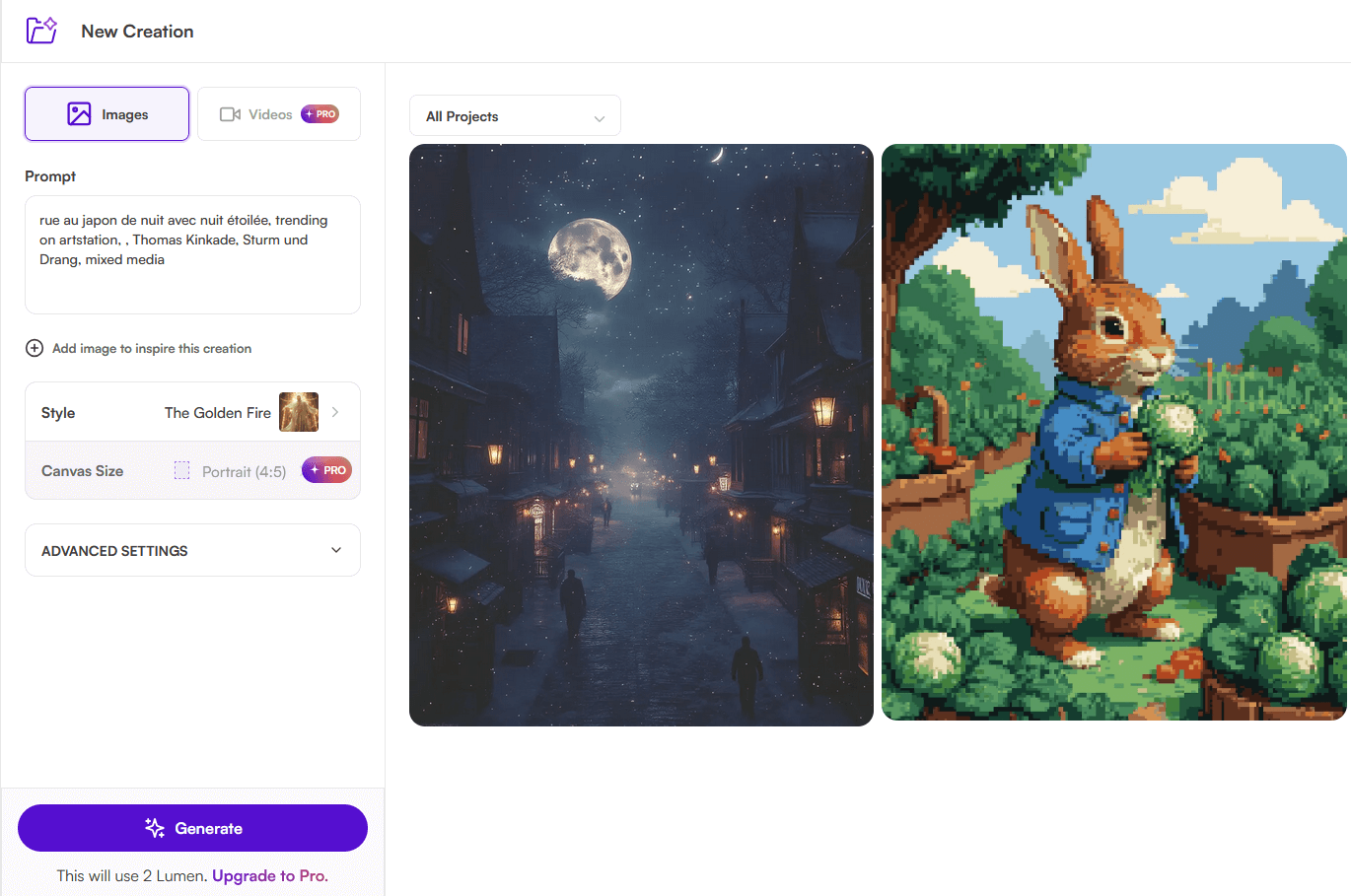 exemple utilisation starryai starryai