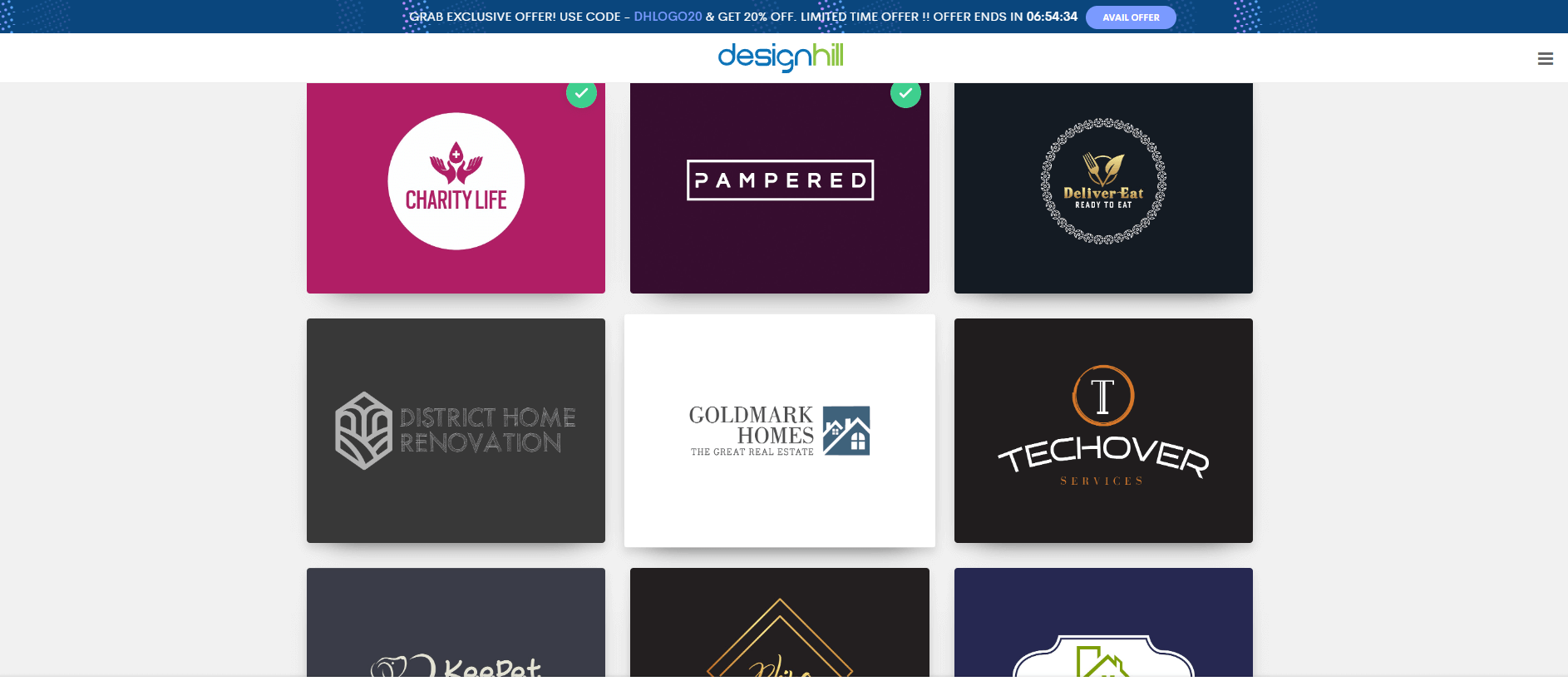 Exemples de logos créés avec Designhill