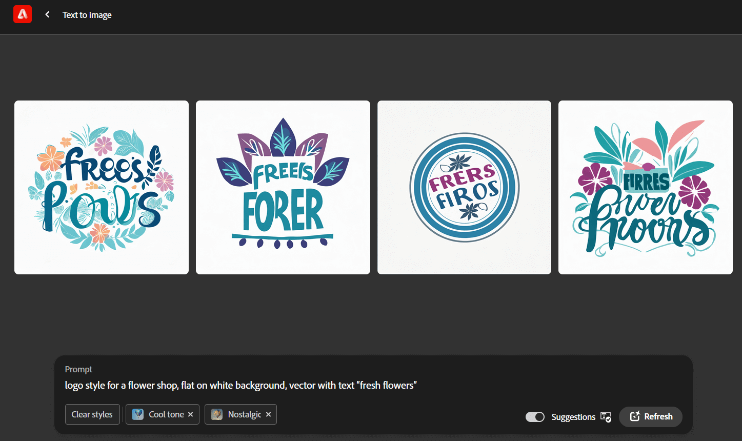 Générateur de logo IA : Exemples de logos créés avec Adobe Firefly