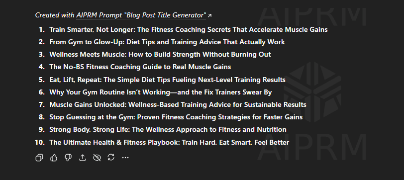 AI headline examples AI title examples