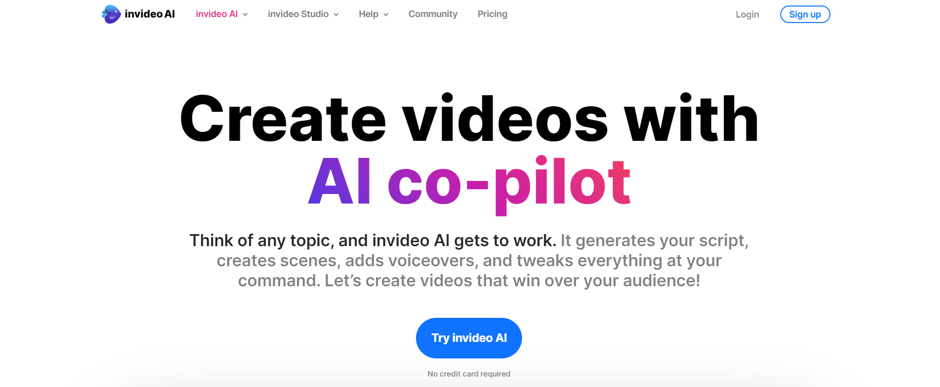 Outils IA de génération vidéo : InVideo AI