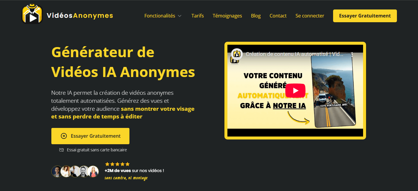 Générateur de vidéo IA : Videoanonymes