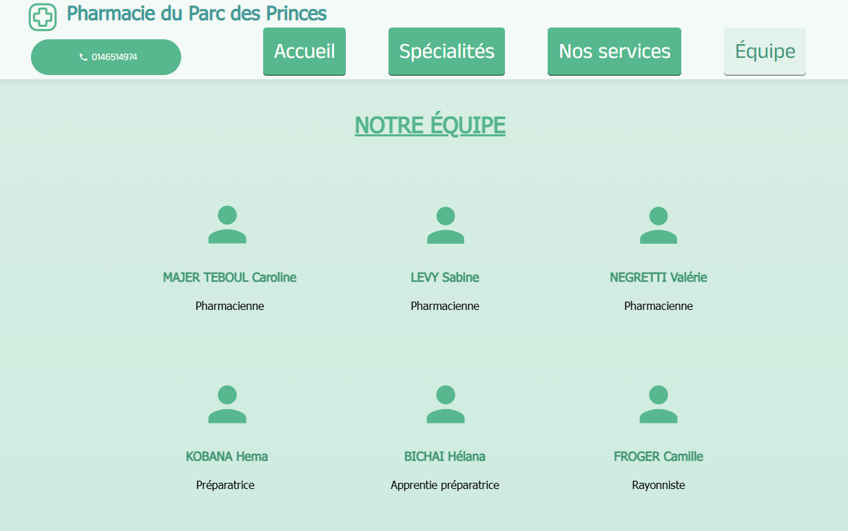 exemple site pharmacie