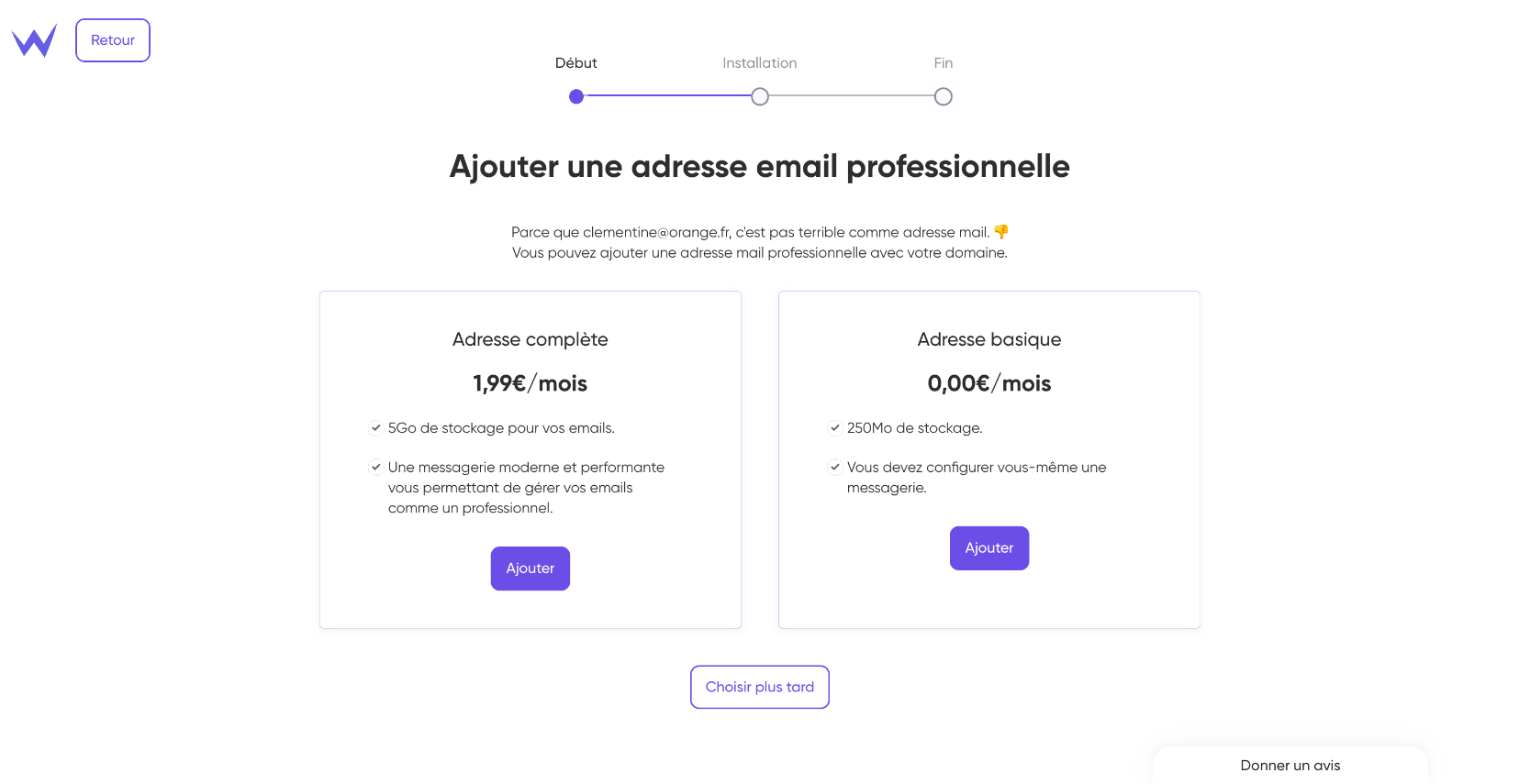 Adresse mail professionnelle