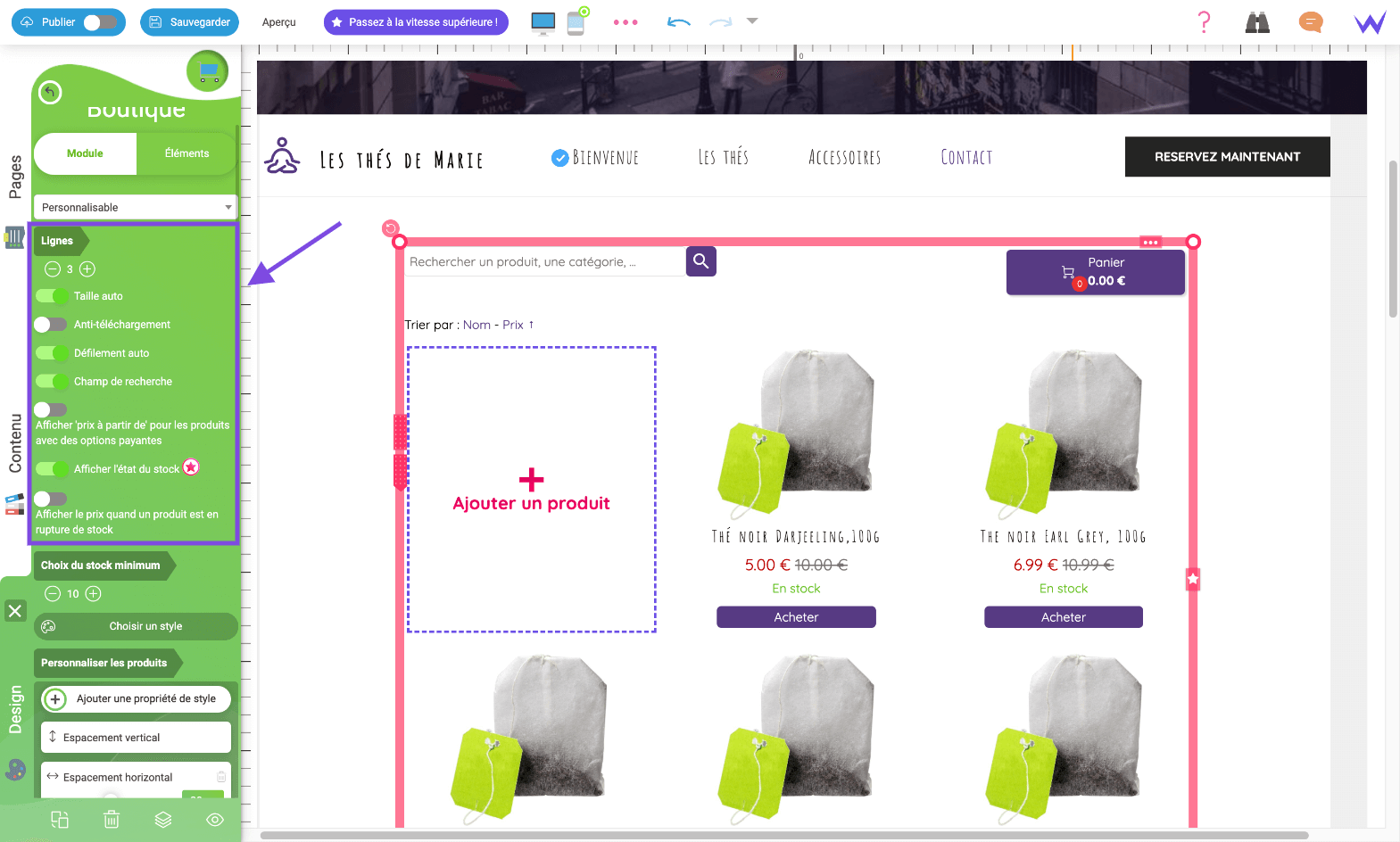 Boutique en ligne