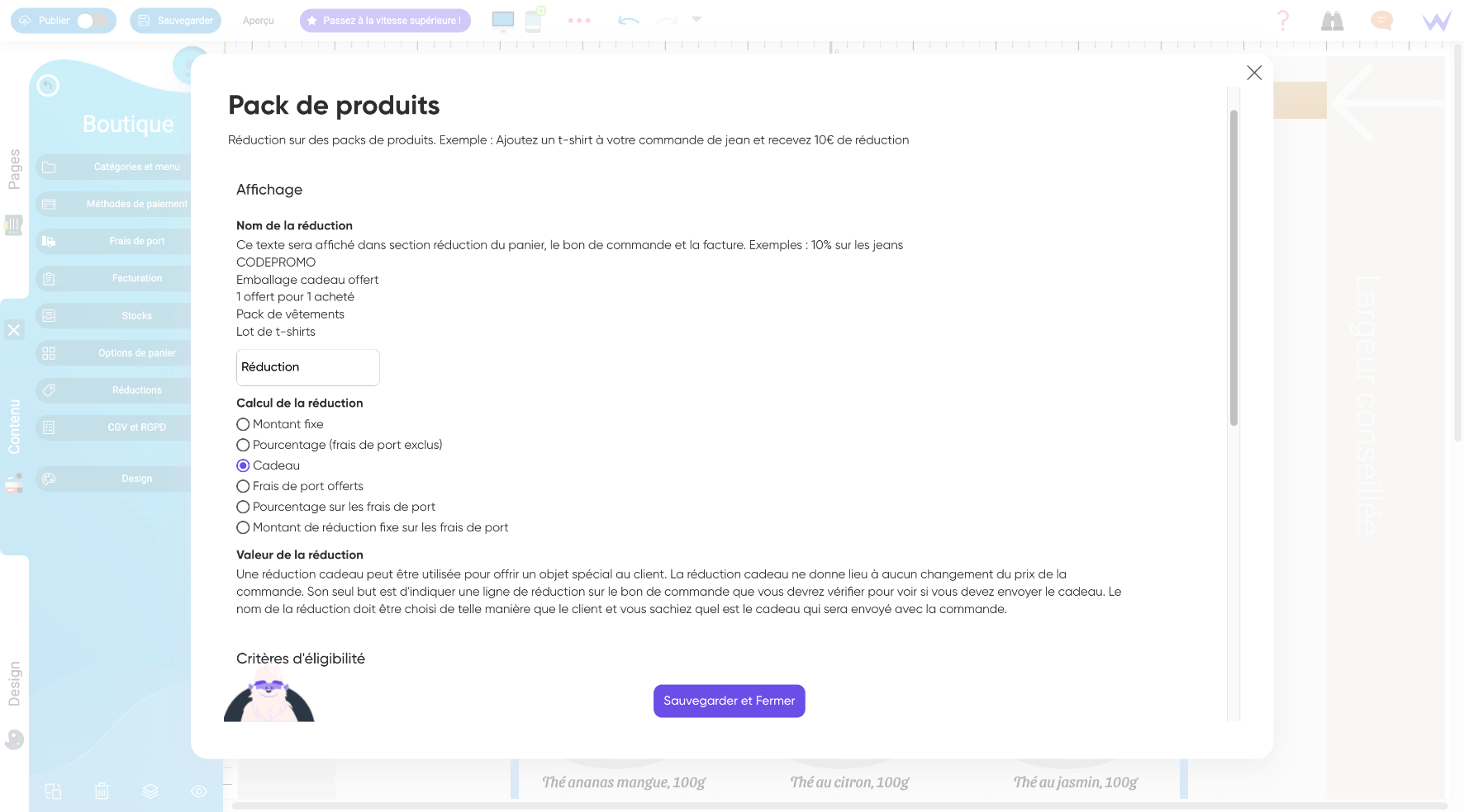 Créer une site e-boutique