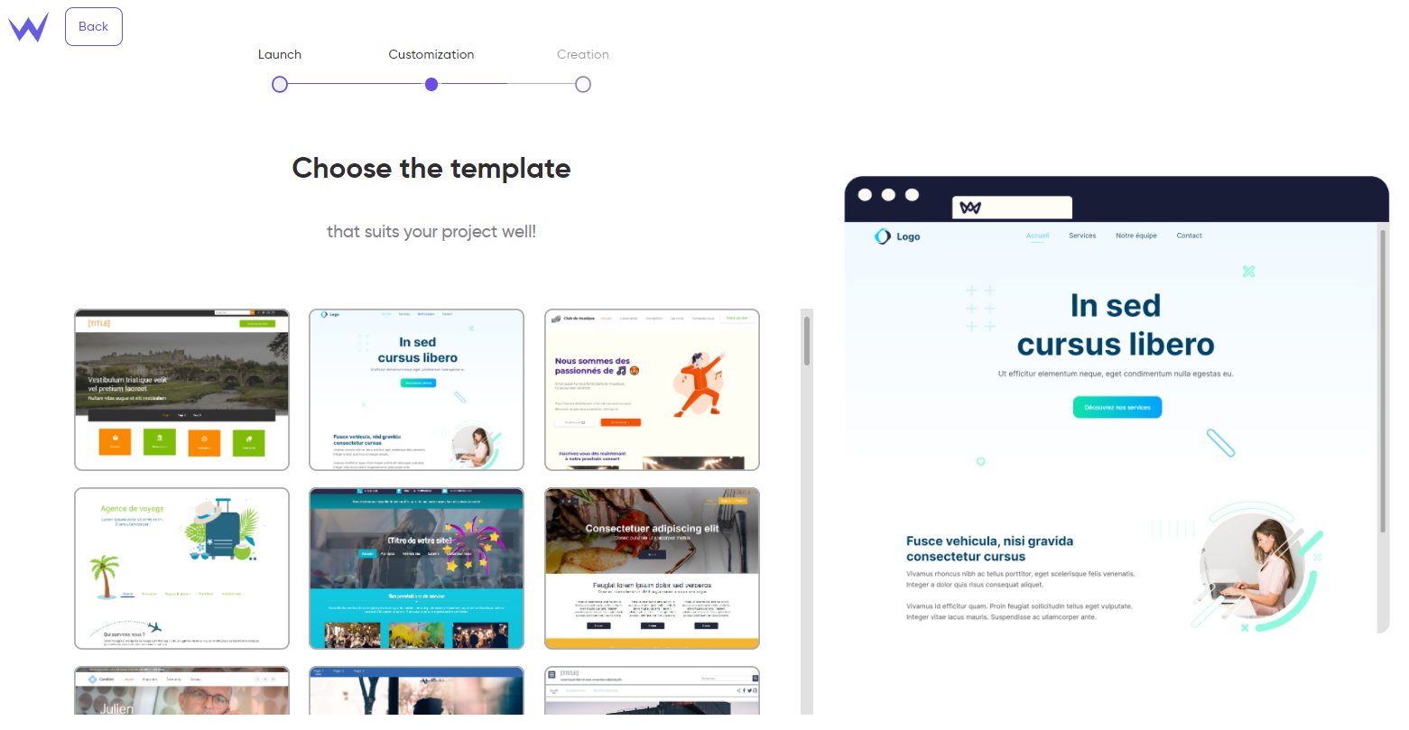 SiteW business template