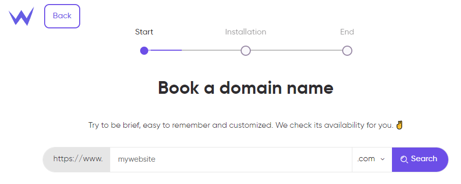 book a domain name