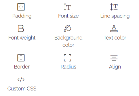 palette features