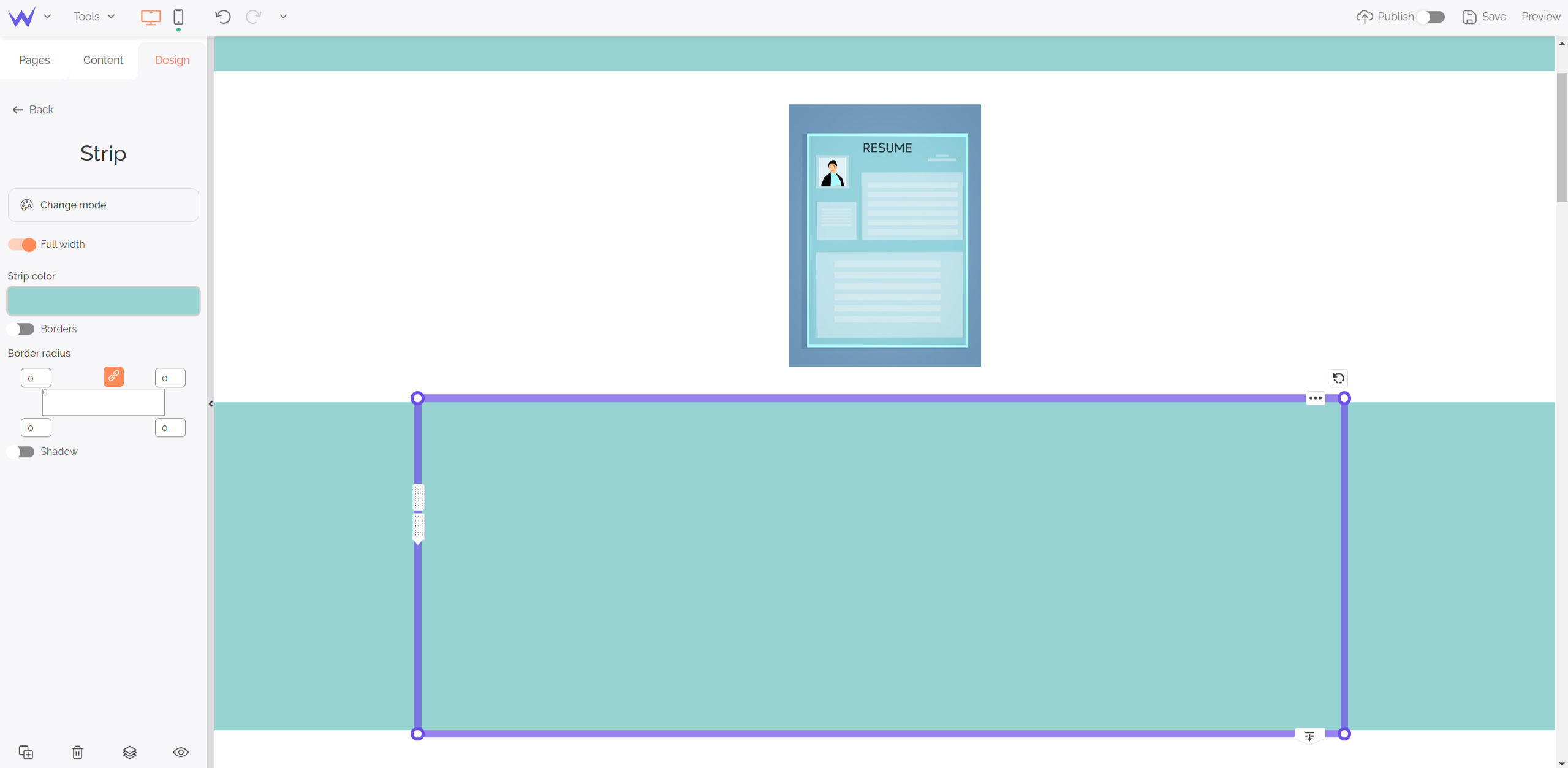 SiteW blocks: Strip