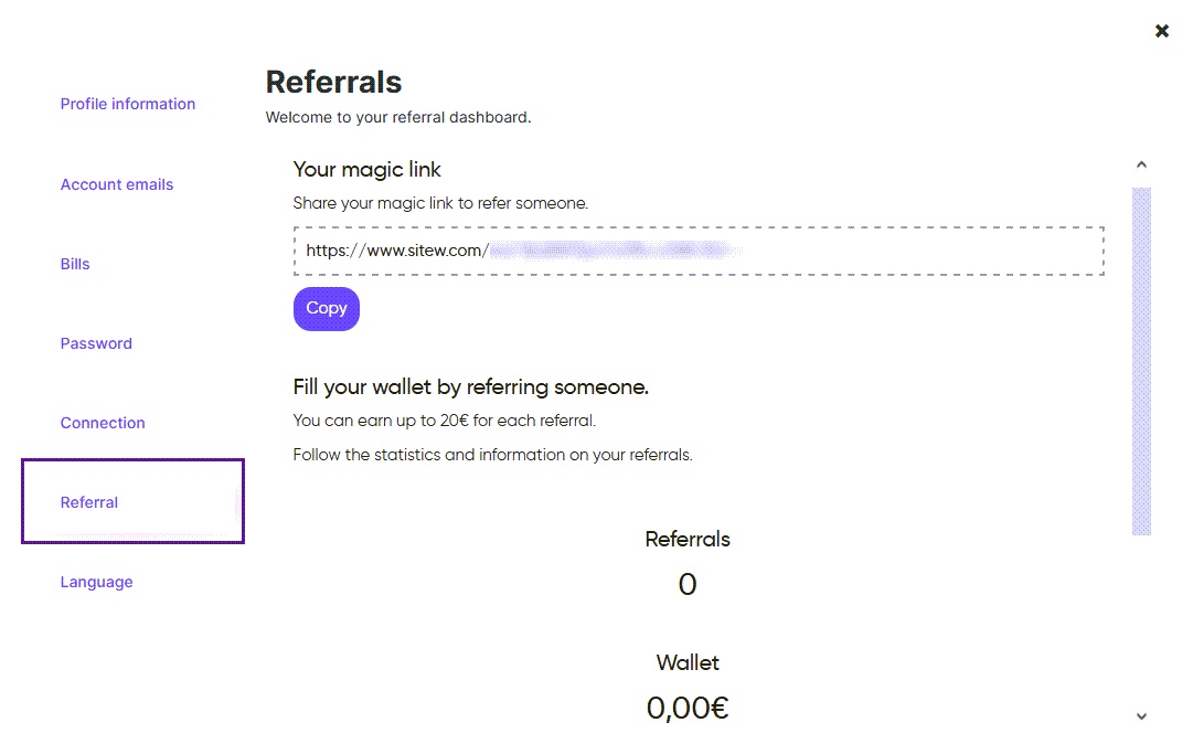 Referral program