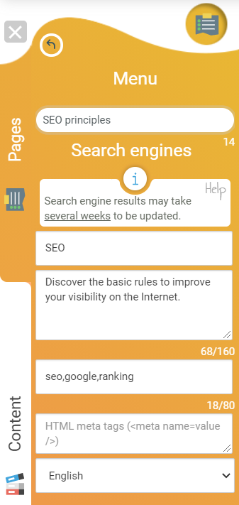 description for search engines