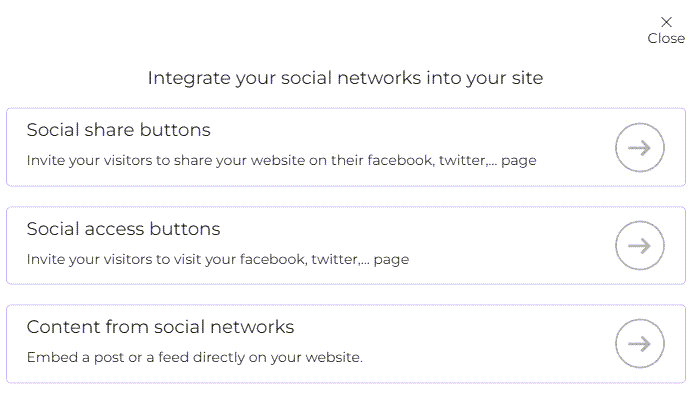 SiteW's Social block