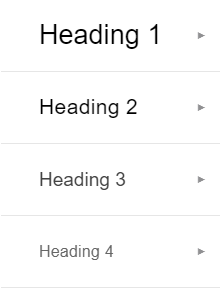 headings