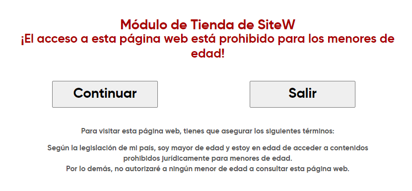 módulo de tienda de sitew