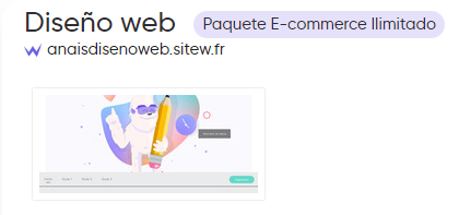 Página web en SiteW