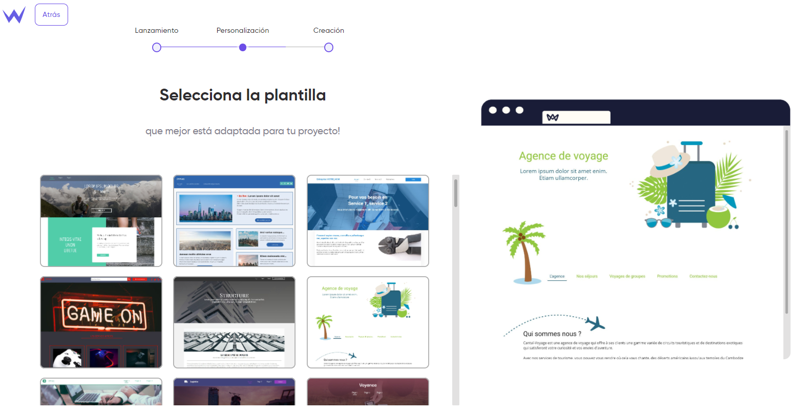 plantilla profesional de sitew