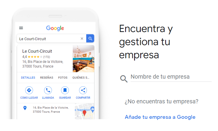 hacer aparecer su empresa google maps