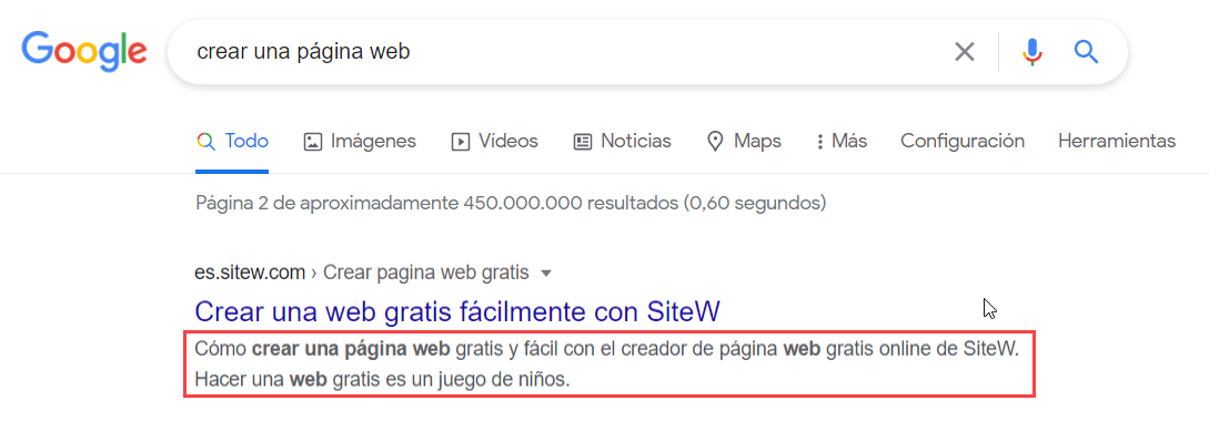 primera posición de Google