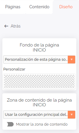 personalizar el fondo del sitio web