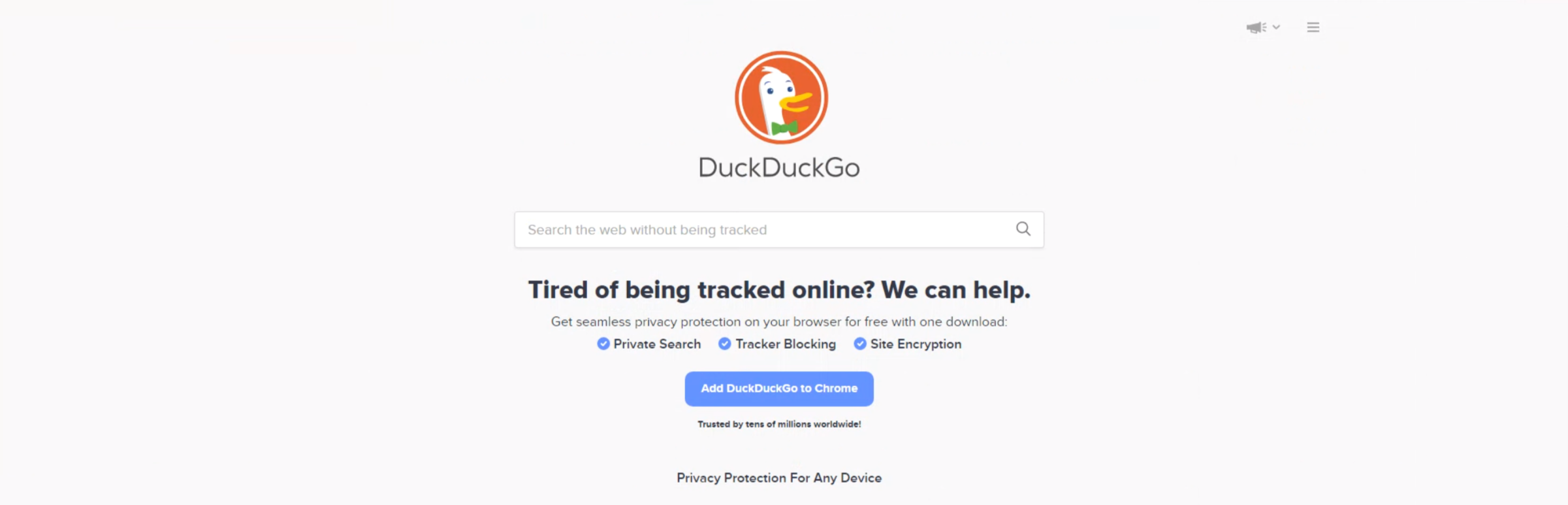 Buscadores aparte de Google: Duckduckgo