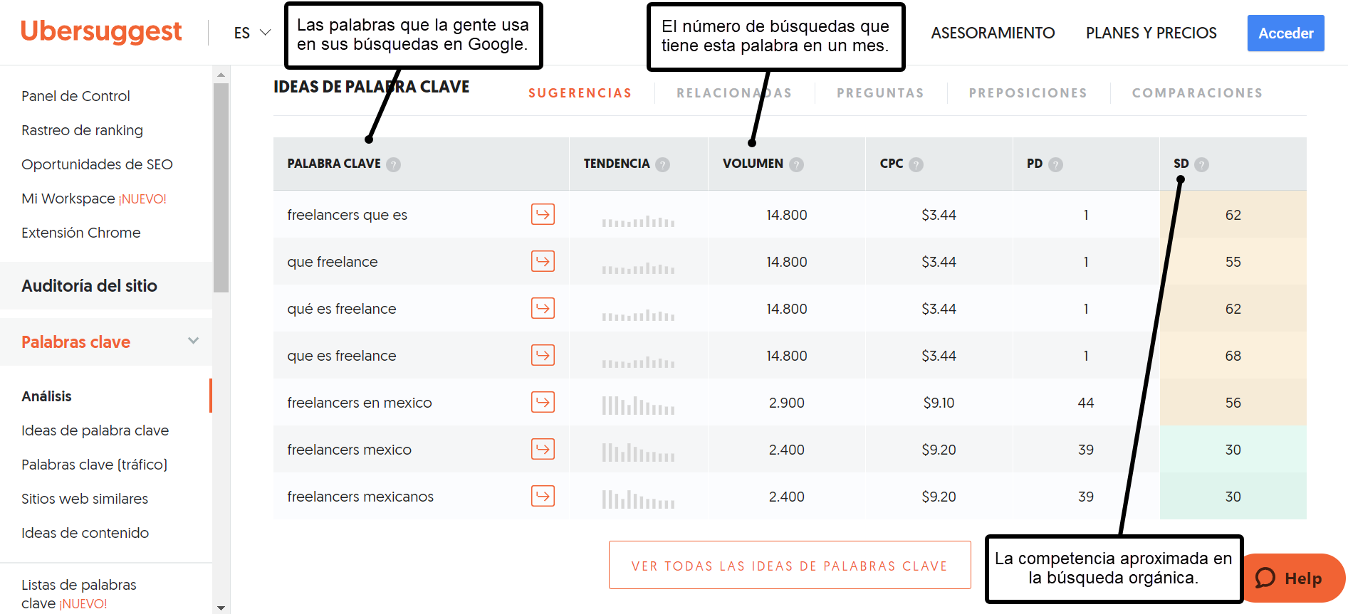 sitio web freelance