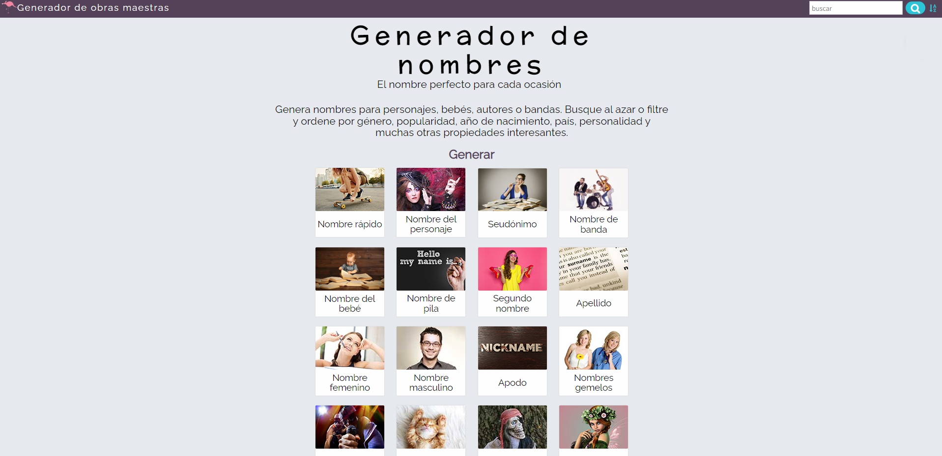 Name Generator, un generador de nombres de marcas