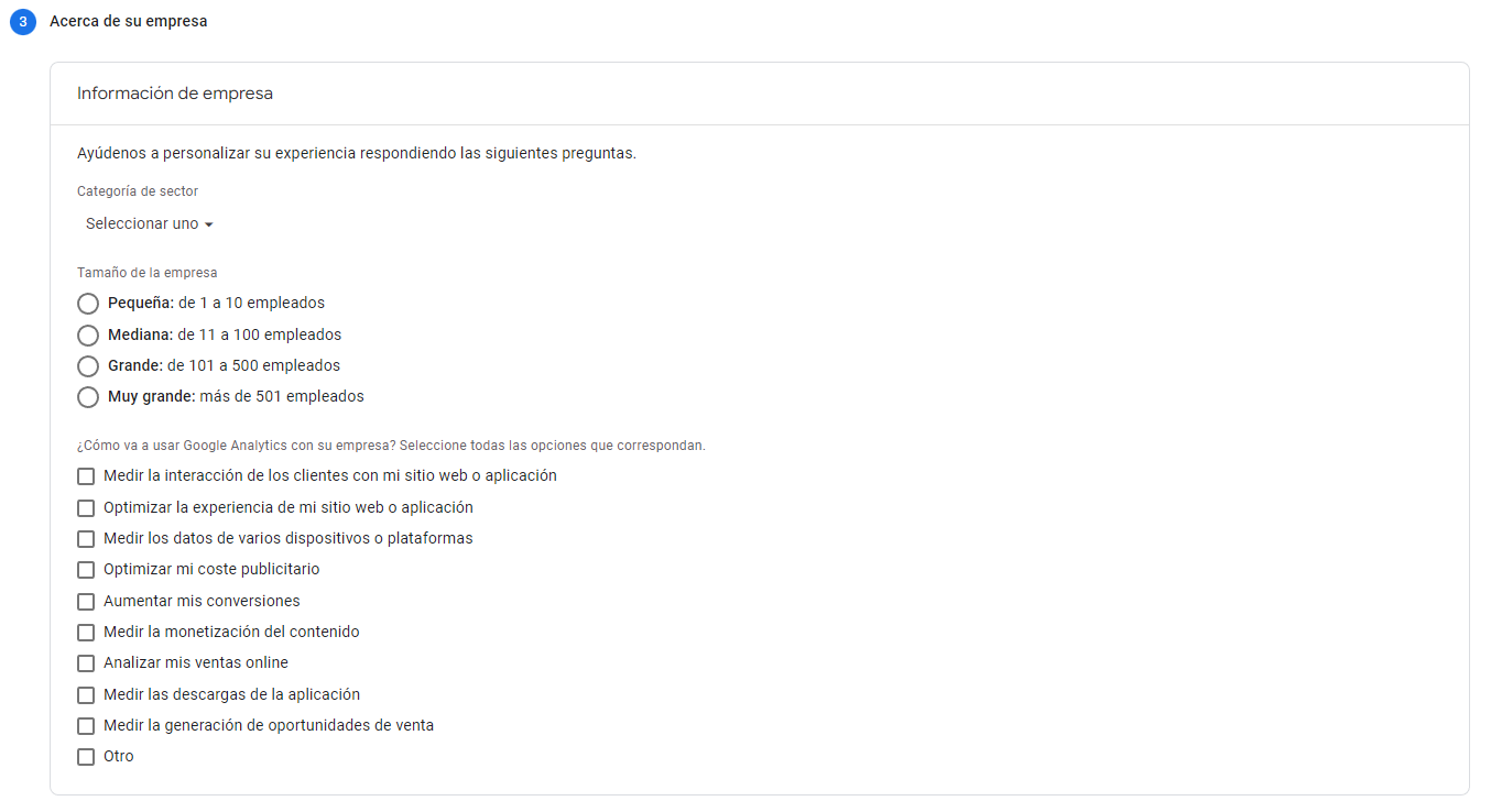 personalizar una cuenta de google analytics