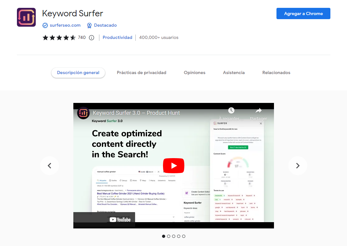 keyword surfer