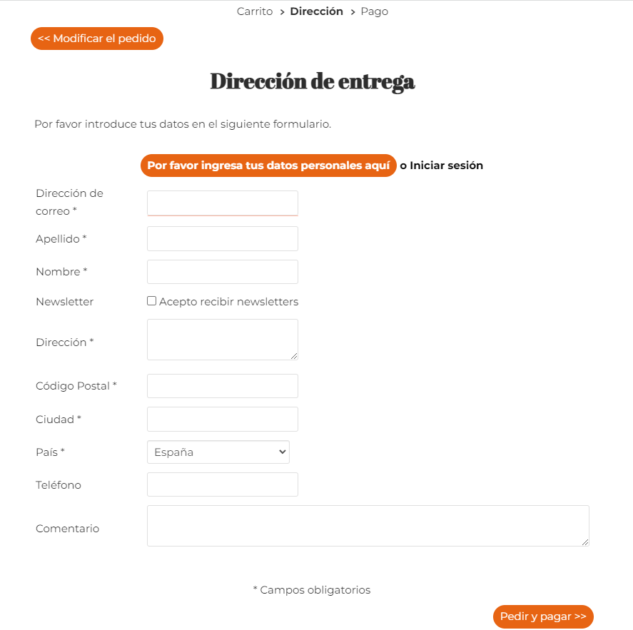 información sobre cliente