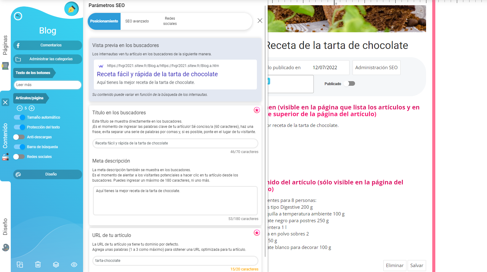 configurar seo blog