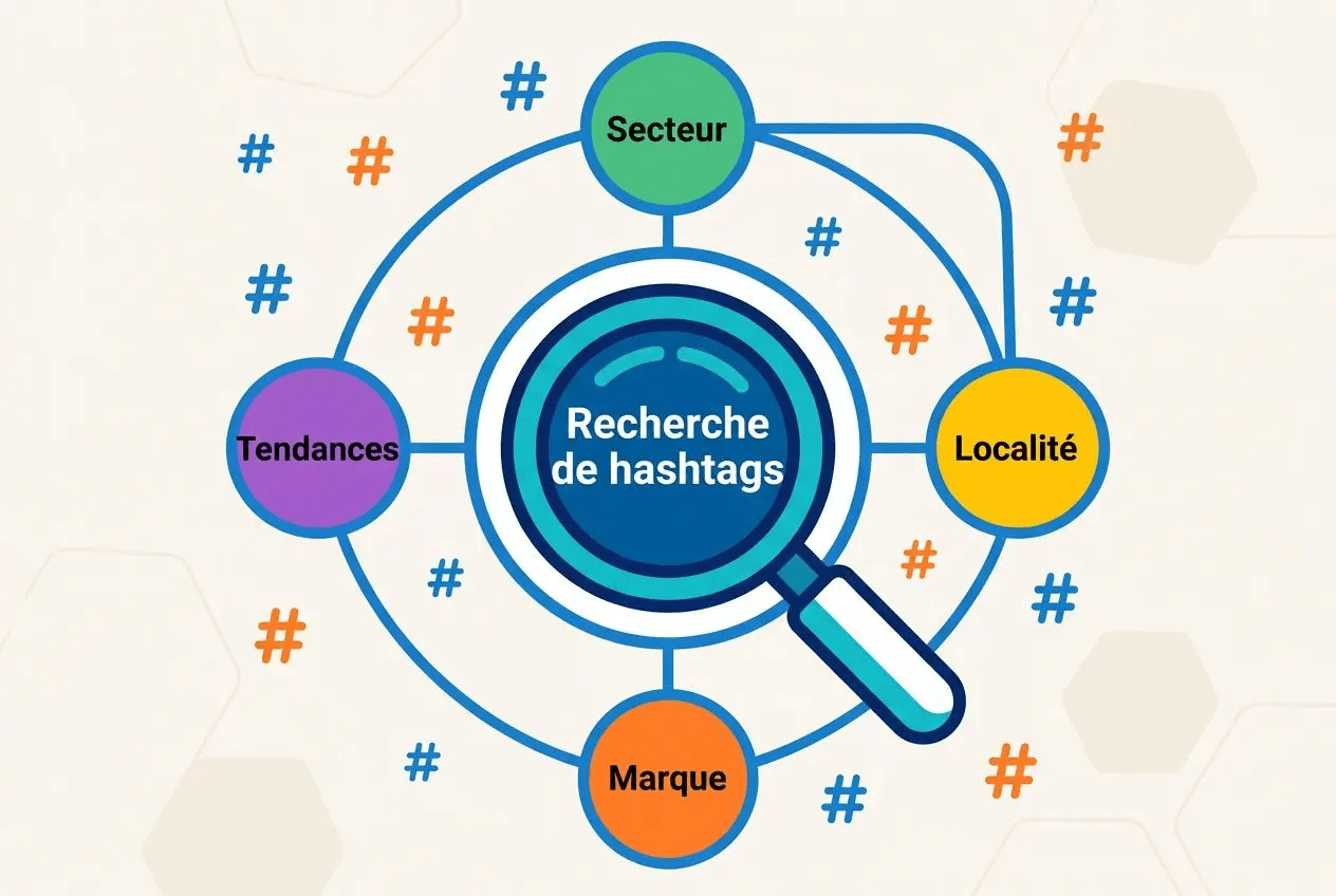 recherche hashtags