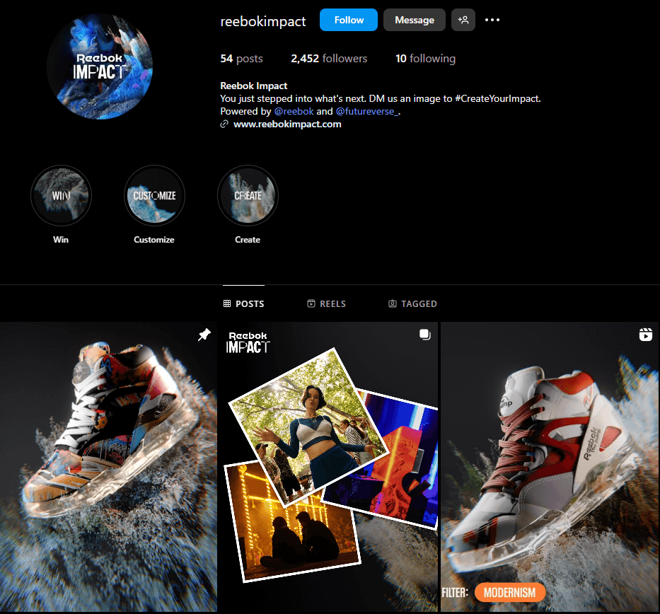 Reebok Impact propose des photos IA personnalisées