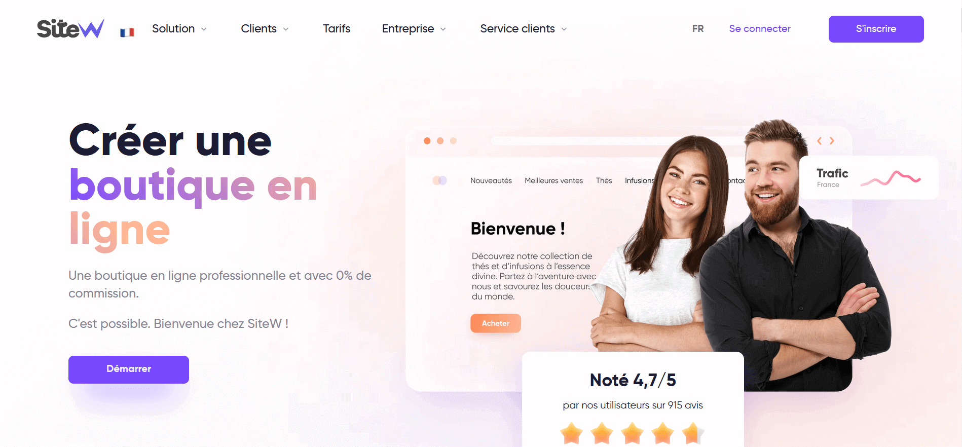 Créer un site web avec SiteW