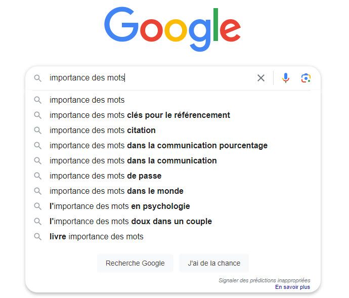 Outils de recherche de mots-clés : Google Auto Suggest