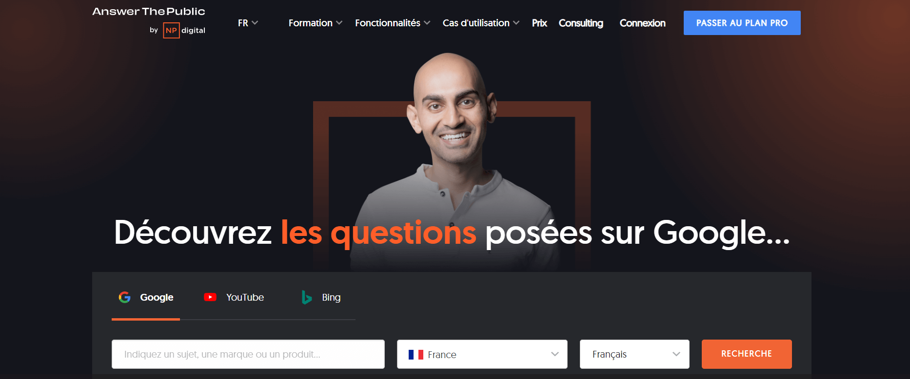 ressources inspiration web design : le site answerthepublic