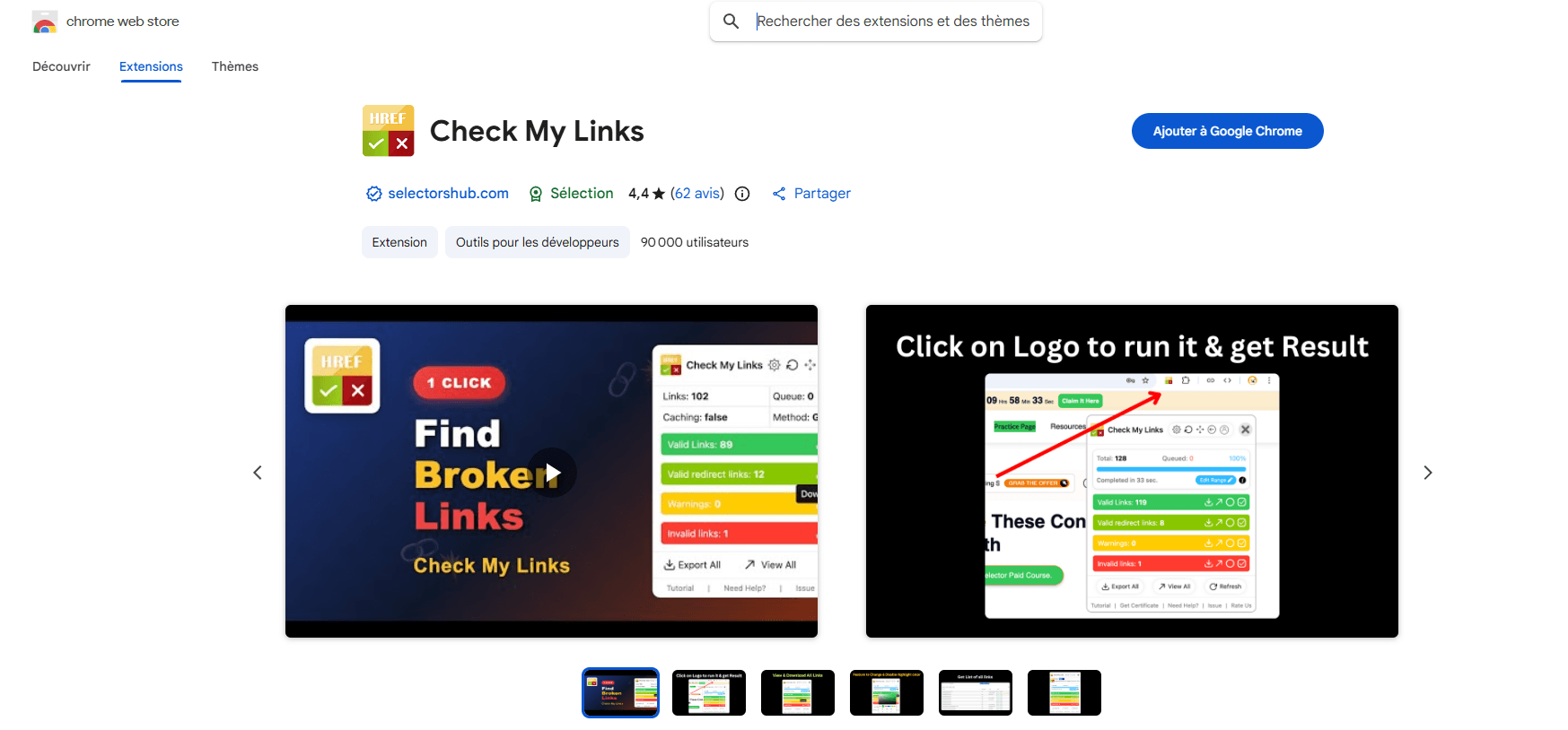 extension Chrome Check My Links
