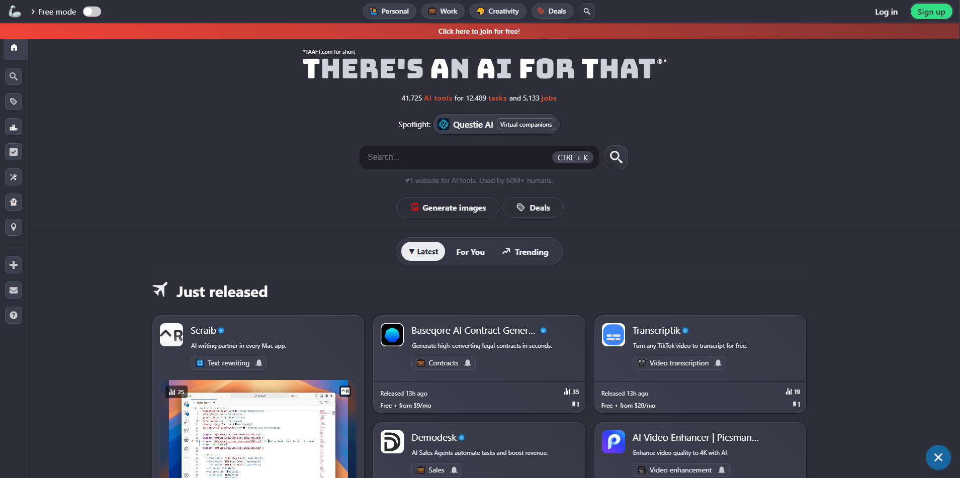 blog qui liste outils et applis IA There's an AI fort that, répertoire outils IA