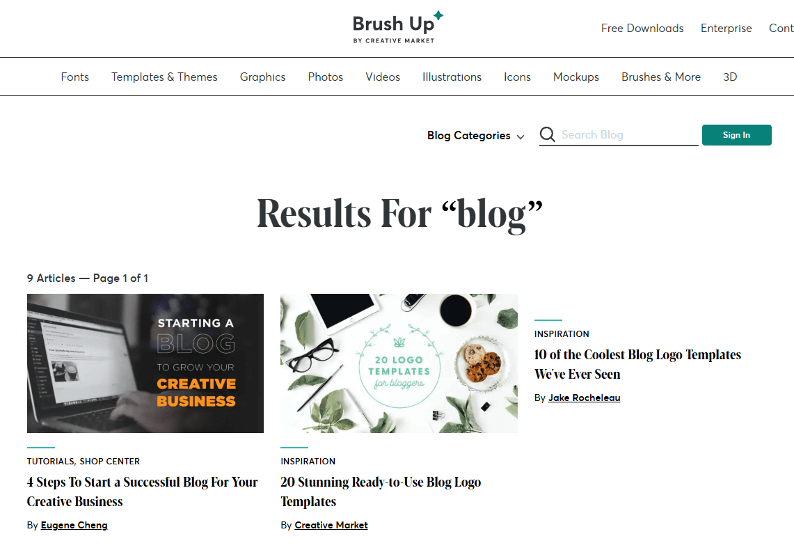 Creative Market blog design Creative Market