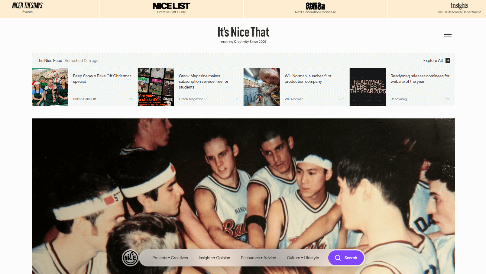 plateforme web design It's Nice That blog