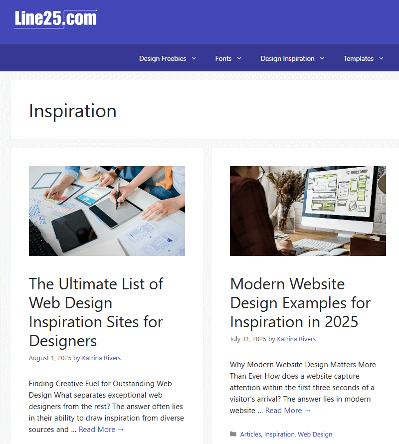 blog tendances design web Line25