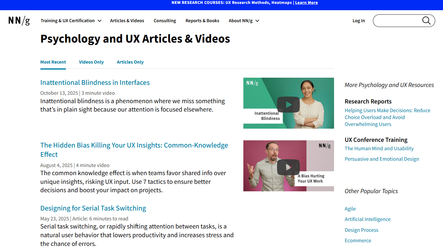 blog cabinet conseil UX design Nielson Norman Group