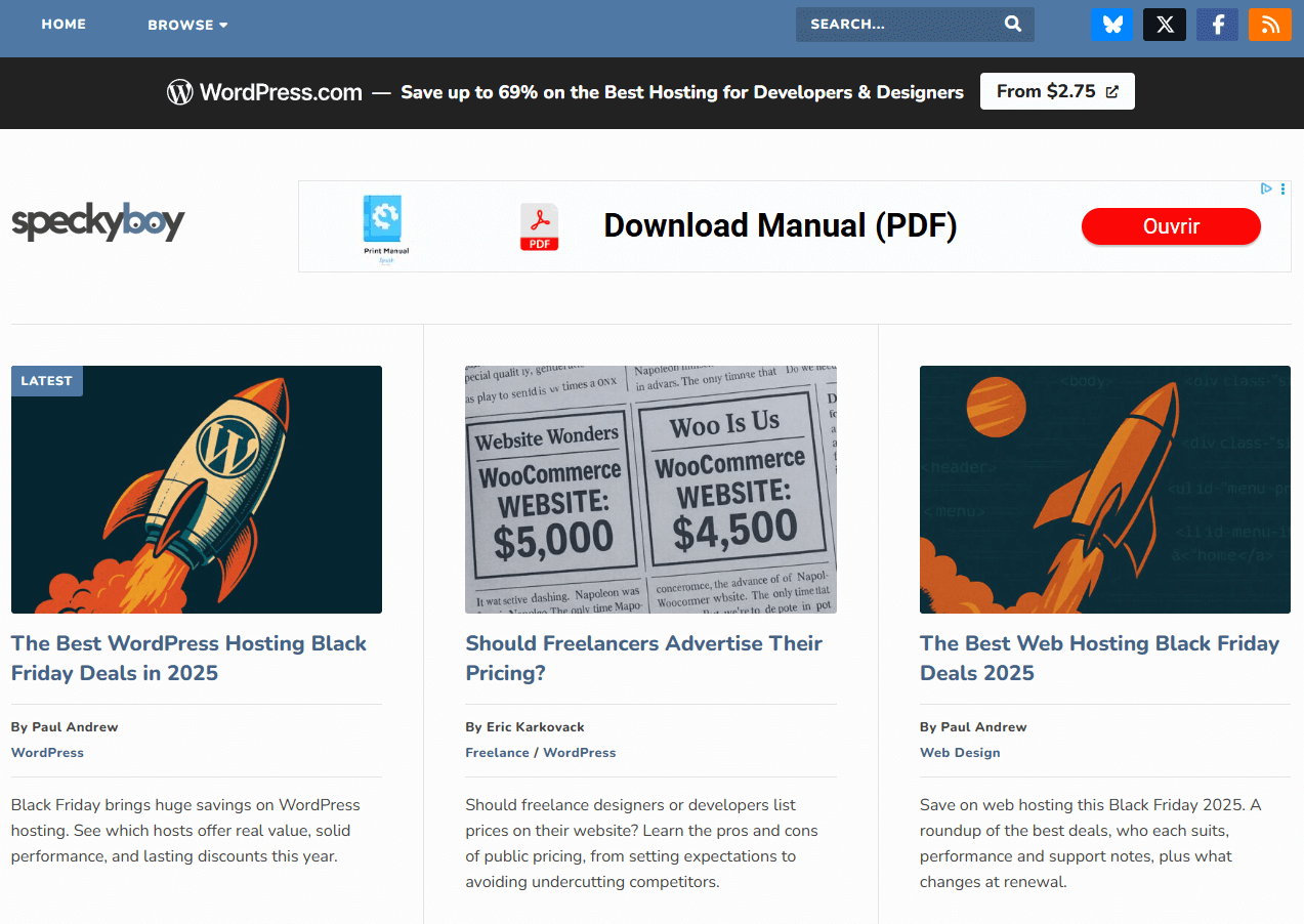 webzine design web Speckyboy