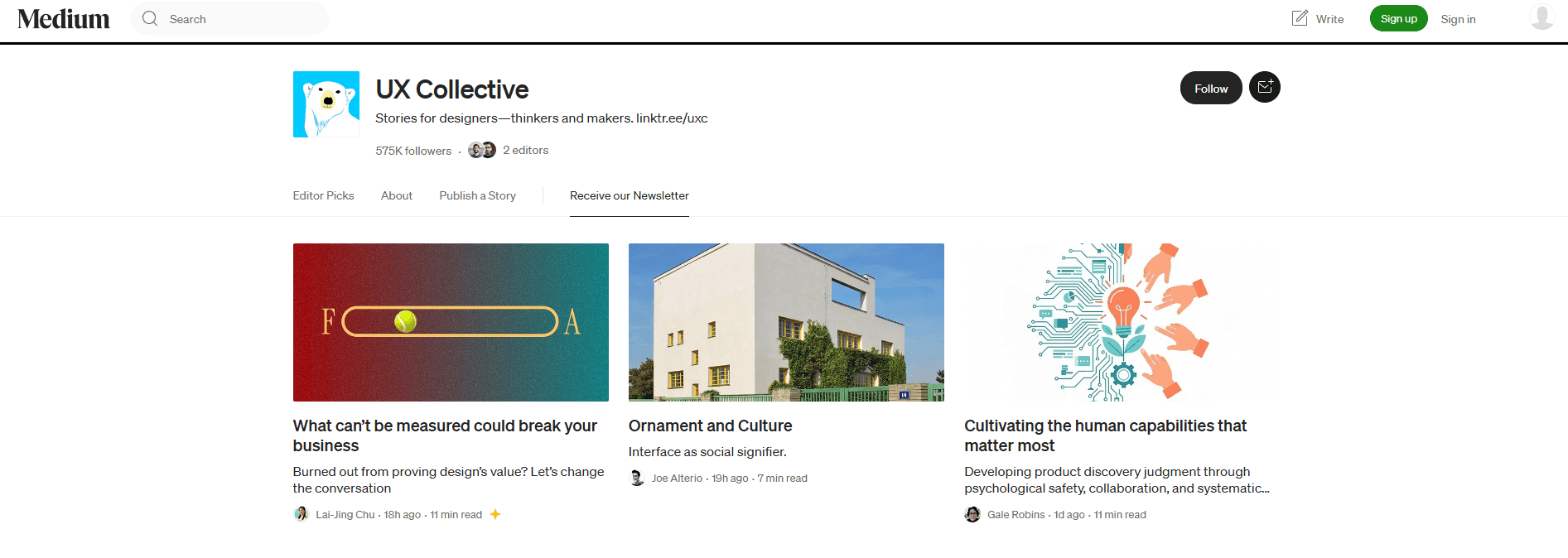 blog Medium UX UX collective