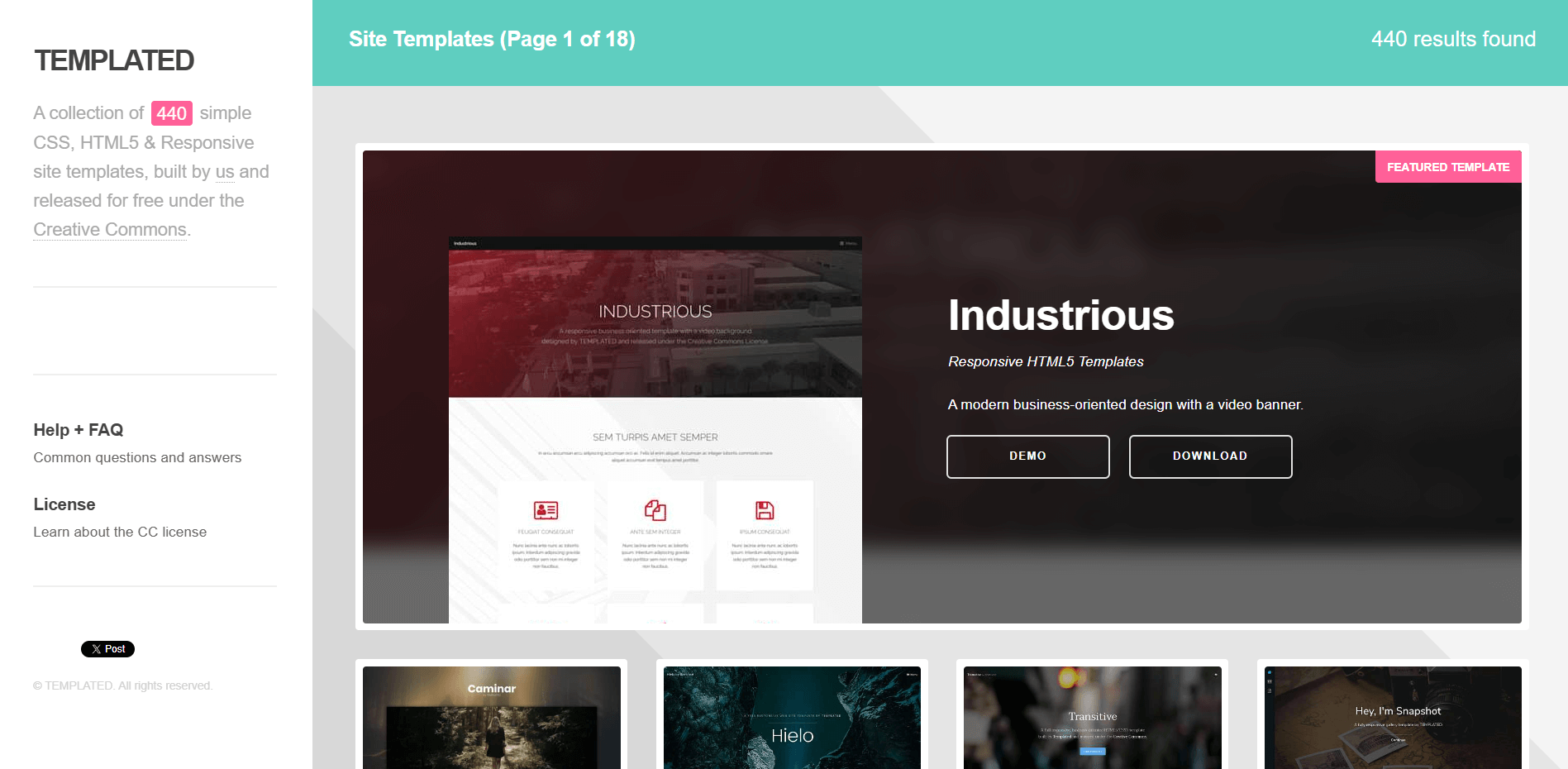 Templated propose des templates libres de droits