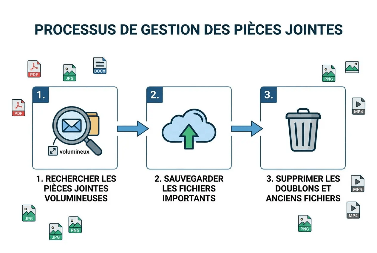 gestion des pièces jointes