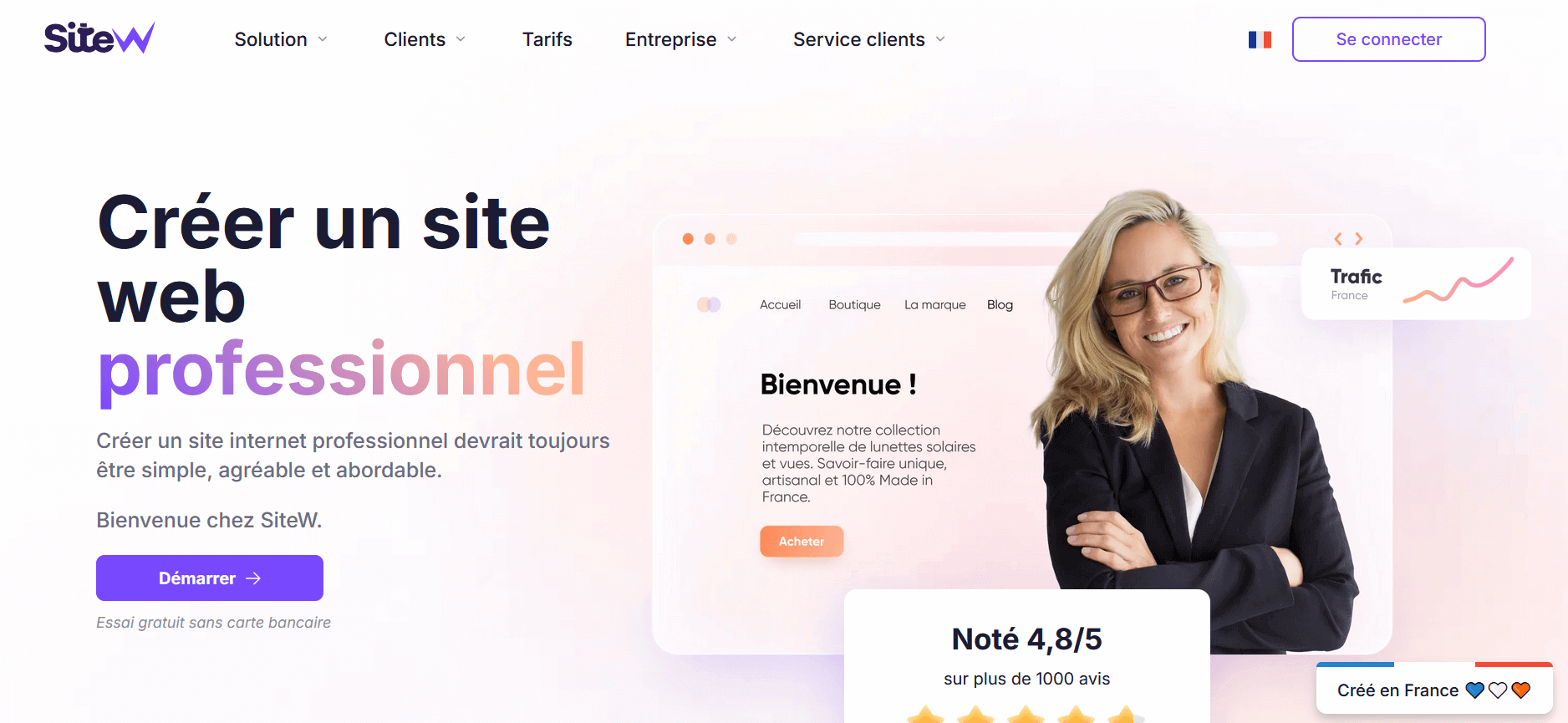 Créer un site professionnel avec SiteW