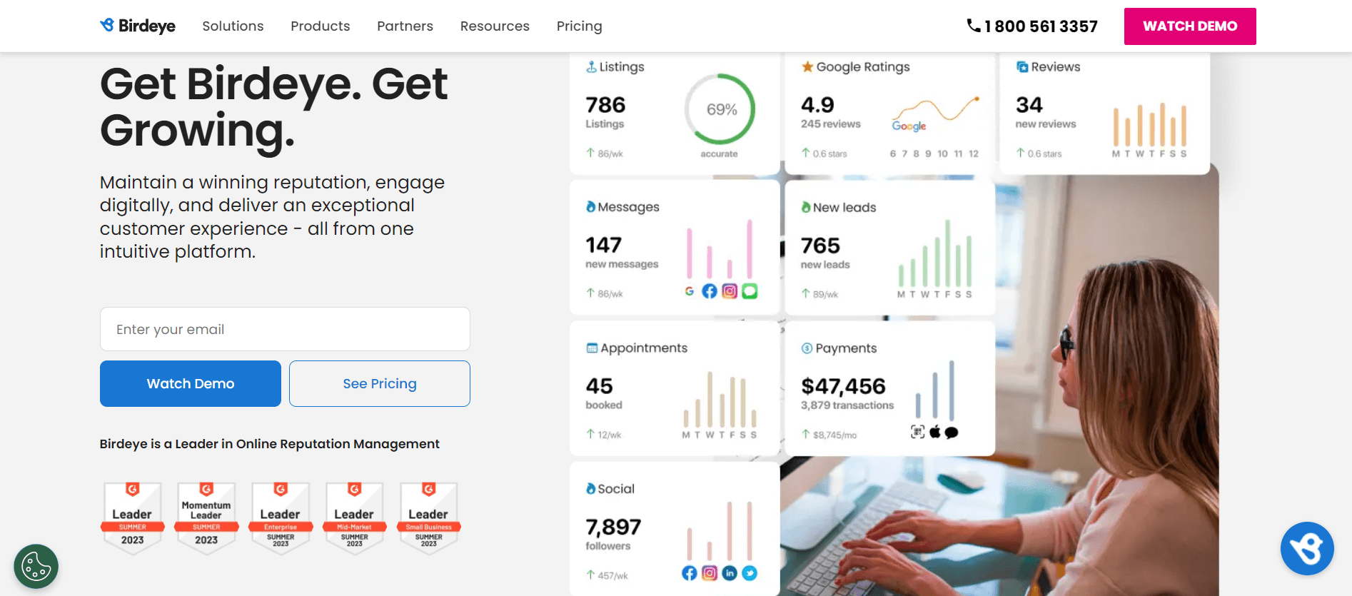 Outils pour trouver des clients en ligne : Bird Eye